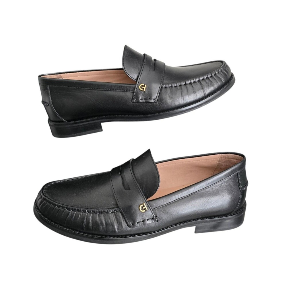 Cole Haan Womens Lux Pinch Penny Loafer Womens Size 7.5B Black Leather W28842